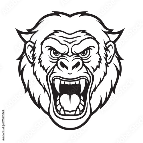 Wallpaper Mural  A gorilla head vector artwork illustration Torontodigital.ca