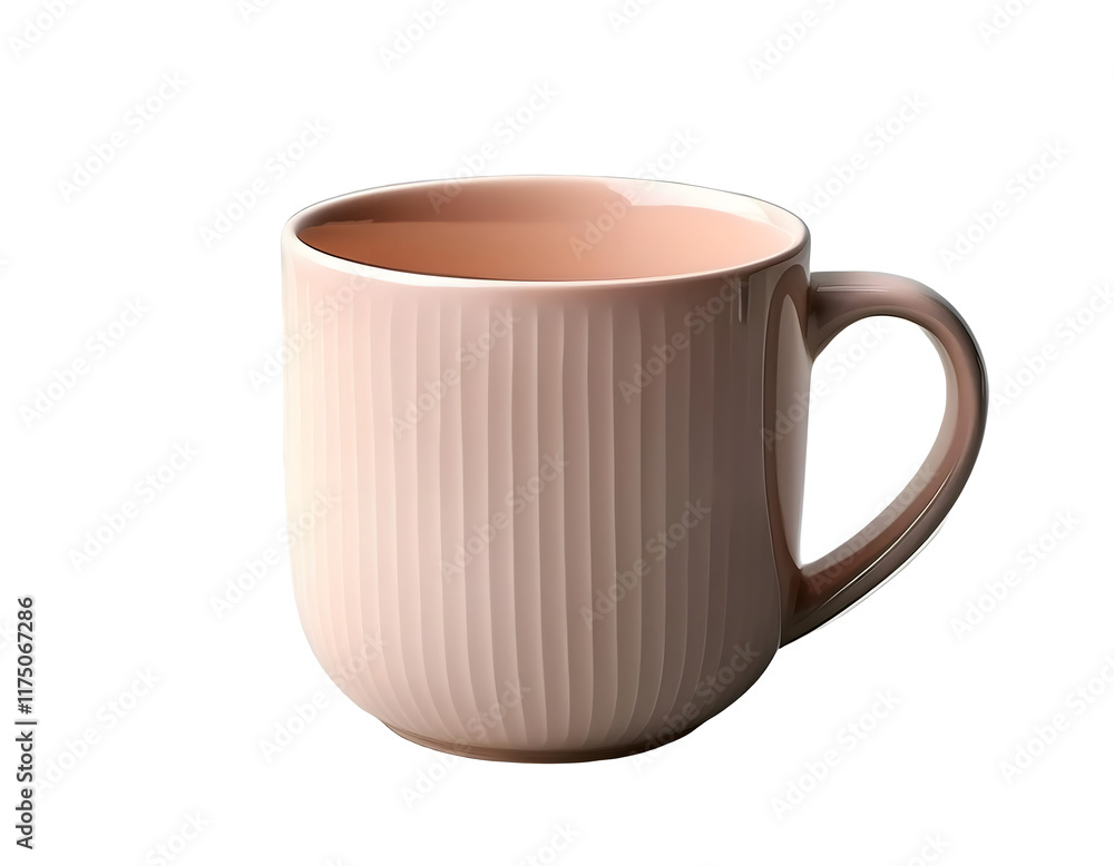 A sleek and modern beige ceramic coffee mug displayed on a neutral-colored surface, perfect for showcasing simplicity and elegance in drinkware design. . Transparent background A sleek and modern beige ceramic coffee mug displayed on a neutral-colored surface, perfect for showcasing simplicity and elegance in drinkware design. . Transparent background