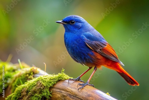 Plumbeous Water Redstart Bird Uttarakhand India Fashion Photography photo