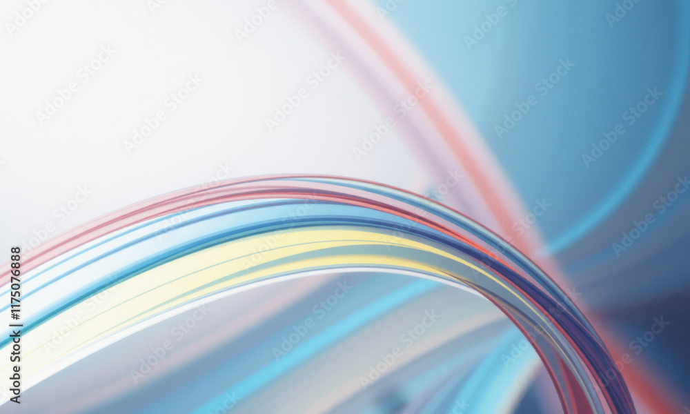 Colorful abstract lines create dynamic and vibrant composition, showcasing smooth curves in shades of blue, yellow, and red. This design evokes sense of movement and energy Colorful abstract lines create dynamic and vibrant composition, showcasing smooth curves in shades of blue, yellow, and red. This design evokes sense of movement and energy