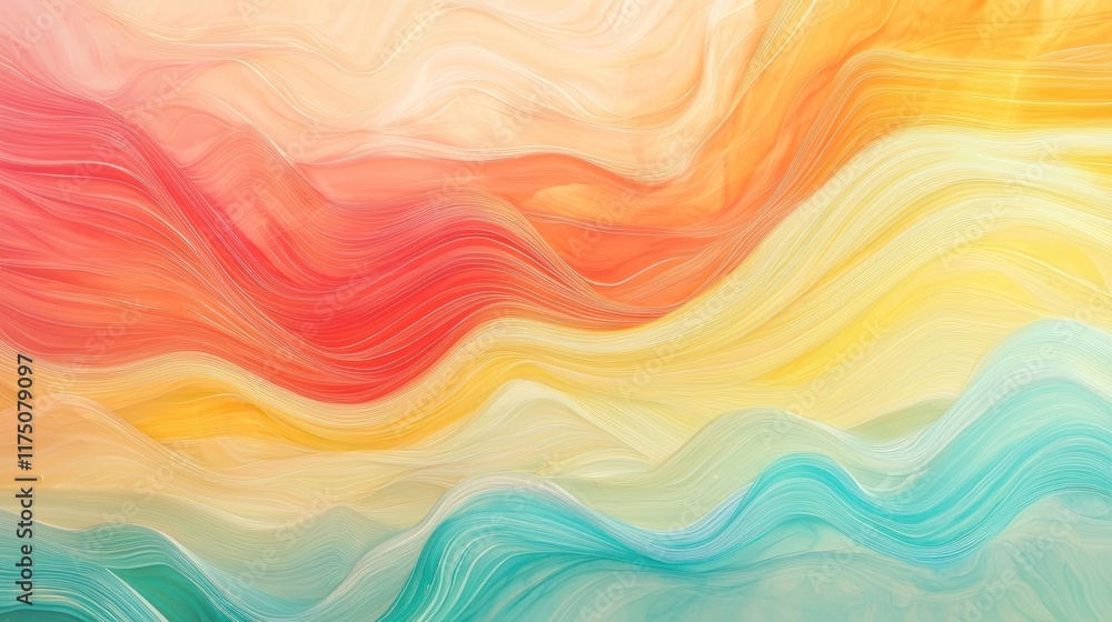 Abstract Wave Pattern in Pastel Colors Abstract Wave Pattern in Pastel Colors