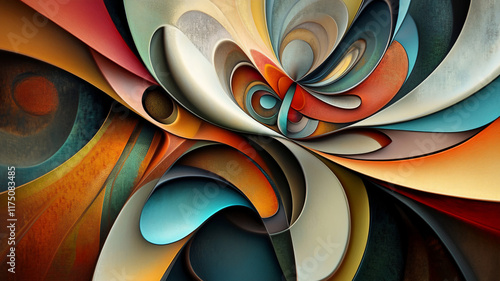 Whimsical abstract shapes with dreamlike designs 