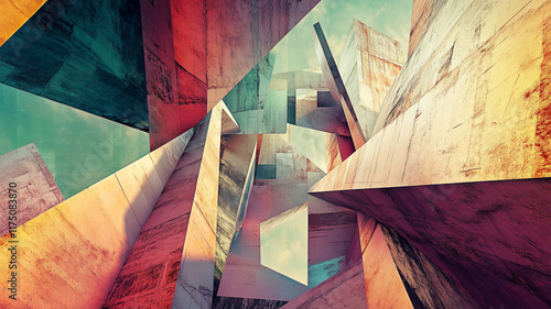  Abstract geometric art in surreal design 