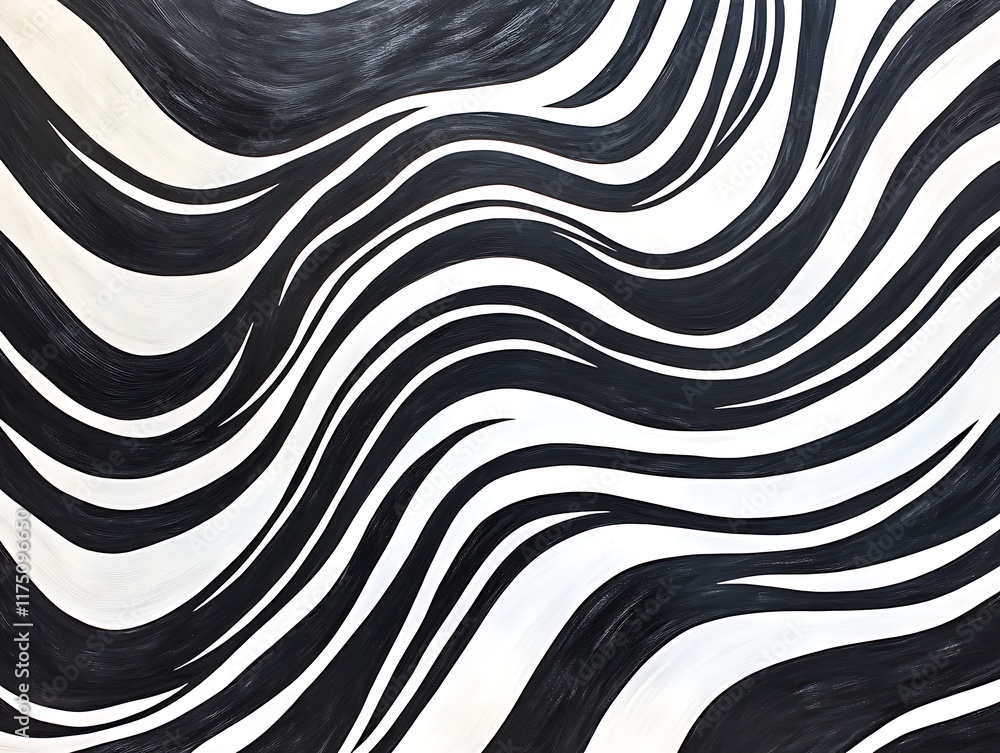 Abstract Black and White Wavy Line Patterns Creating Optical Illusions and Depth, Perfect for Modern Backgrounds, Artistic Projects, and Design Elements Abstract Black and White Wavy Line Patterns Creating Optical Illusions and Depth, Perfect for Modern Backgrounds, Artistic Projects, and Design Elements