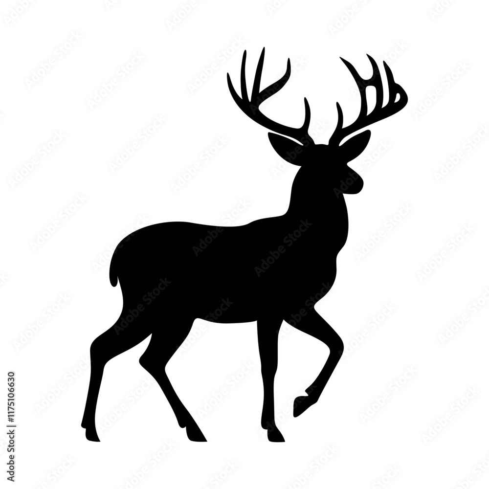 Obraz premium Deer silhouette vector