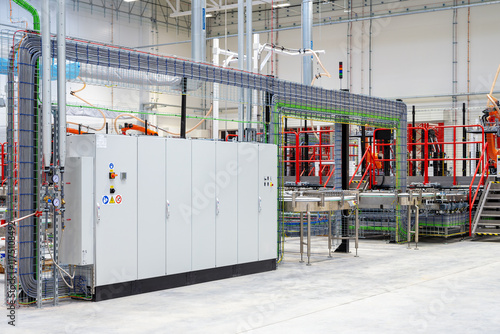 Miscellaneous industrial installations and machinery inside manufacturing plant