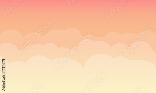 Abstract background with soft cloud shapes in gentle hues. Calming background with soft clouds and a gradient sky