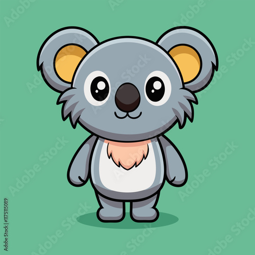 Photography Cute koala cartoon character. perfect for kids.