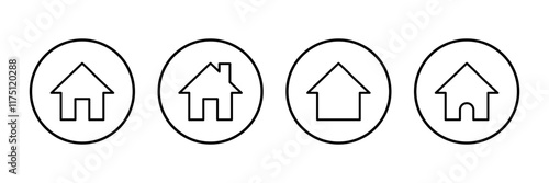 Home icon vector isolated on white background. House vector icon. Address