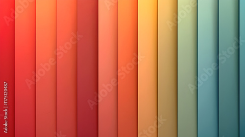 Aesthetic Hue Gradient Swatches Displaying Smooth Color Transitions from Vibrant Warm Tones to Calming Cool Shades