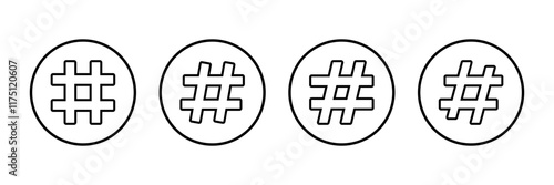 Hashtag icon vector isolated on white background. hashtag vector icon