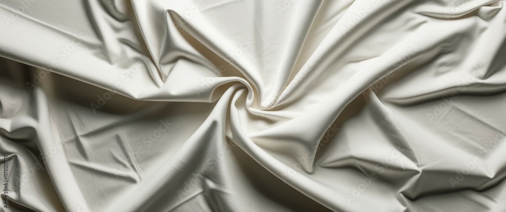 A beautifully draped cream fabric showcases smooth textures and dynamic folds, reflecting light in a subtle way, ideal for design ideas and textile applications A beautifully draped cream fabric showcases smooth textures and dynamic folds, reflecting light in a subtle way, ideal for design ideas and textile applications