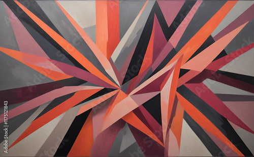 Wallpaper Mural illustrazione sfondo con elementi astratti a tema geometrico surreale Torontodigital.ca
