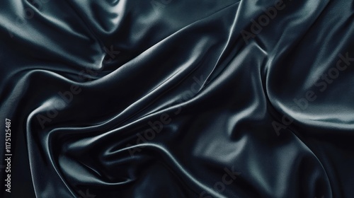 Wallpaper Mural Top view of dark green satin silk with elegant folds and a shiny finish, creating a sophisticated background with space for text in wide format Torontodigital.ca