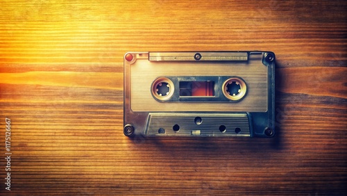Retro Nostalgia: Vintage Audio Cassette Tape with Copy Space