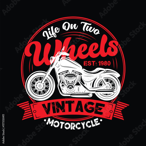 Motorcycle template, vintage motorcycle t shirt design for logo, badge, emblem