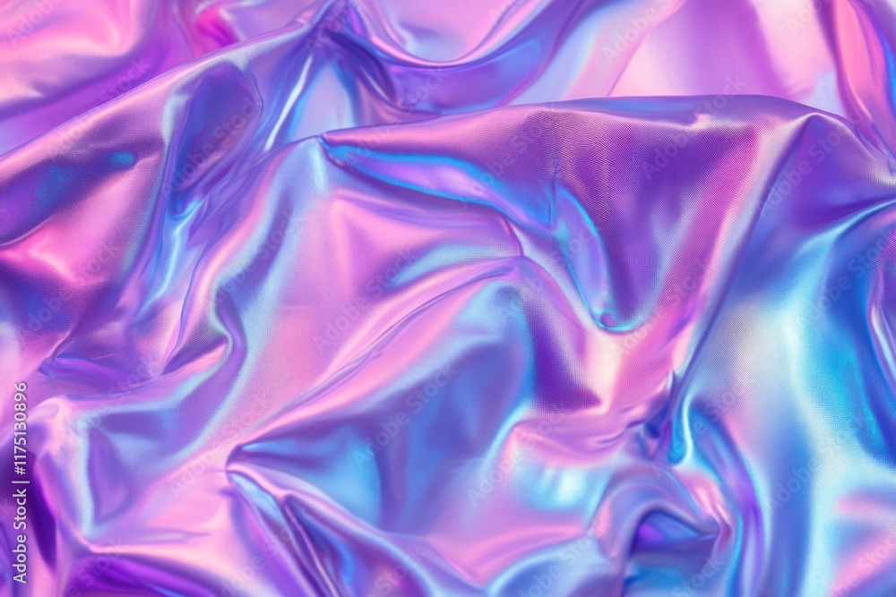Fototapeta premium Iridescent holographic fabric texture.