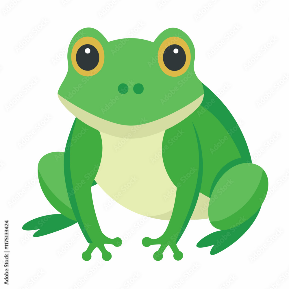 Fototapeta premium colorful Minimalist Frog - Vector Illustration
