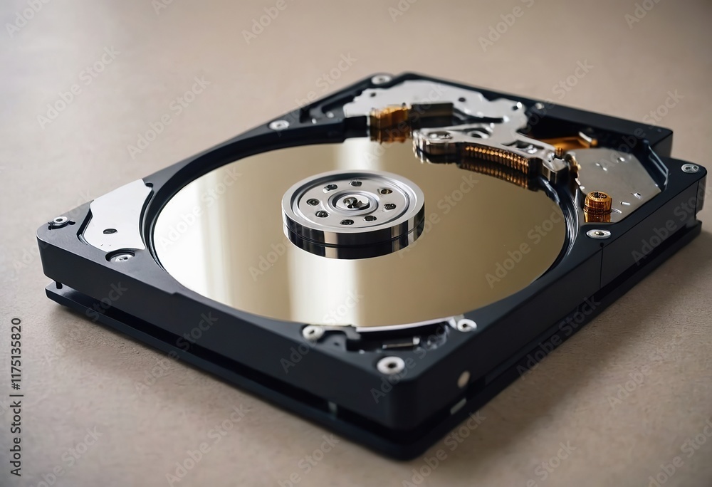 A Detailed CloseUp of the Internal Mechanism Inside a Hard Drive for Enhanced Understanding A Detailed CloseUp of the Internal Mechanism Inside a Hard Drive for Enhanced Understanding