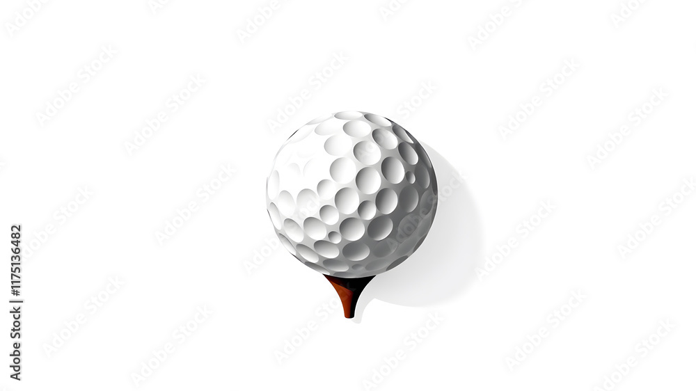 Golf ball logo icon on white background. Generative AI Golf ball logo icon on white background. Generative AI