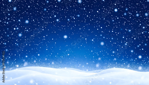 Wallpaper Mural Navy Blue Night Background with falling snow Torontodigital.ca
