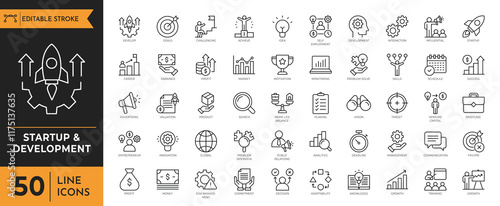 Startup and Development icon set.