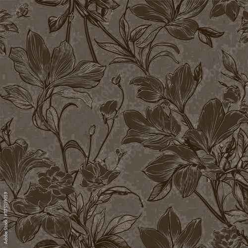 Elegant Nature-Inspired Pattern with Trendy Colors