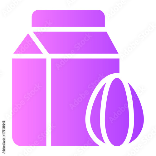 almond milk gradient icon