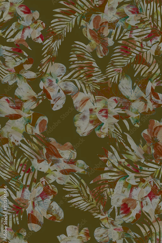 Elegant Nature-Inspired Pattern with Trendy Colors Elegant Nature-Inspired Pattern with Trendy Colors