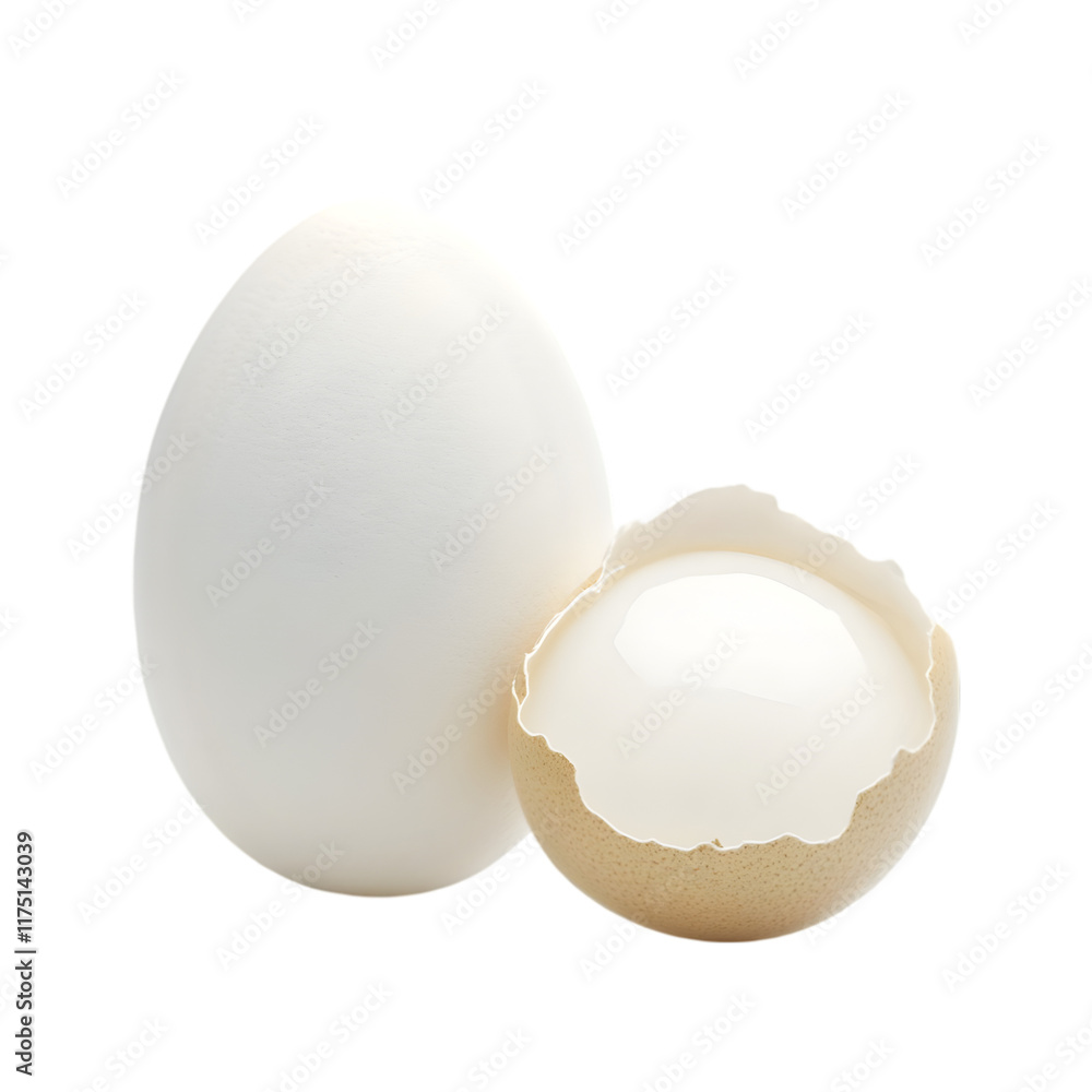 Fresh White Egg Cracked Egg Shell Culinary Ingredient Protein Healthy Food Fresh White Egg Cracked Egg Shell Culinary Ingredient Protein Healthy Food
