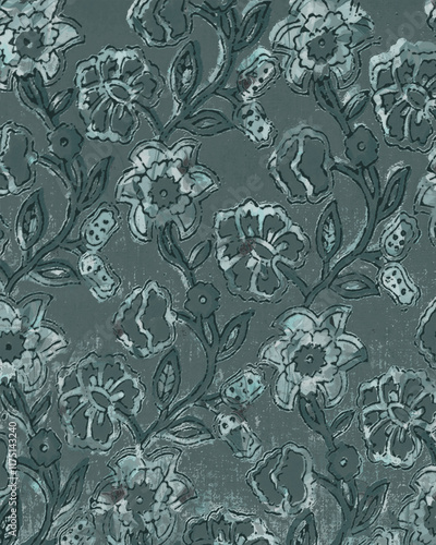 Wallpaper Mural Elegant Nature-Inspired Pattern with Trendy Colors Torontodigital.ca