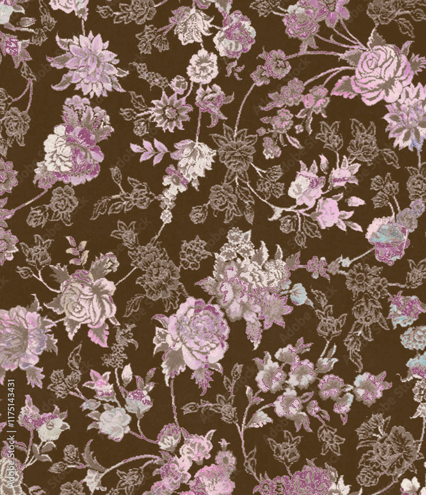 Elegant Nature-Inspired Pattern with Trendy Colors Elegant Nature-Inspired Pattern with Trendy Colors
