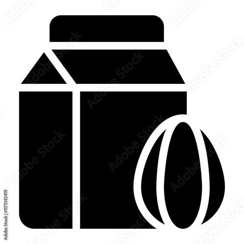 almond milk glyph icon