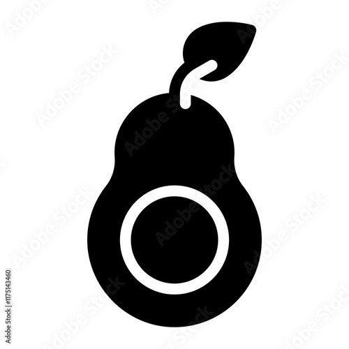 avocado glyph icon