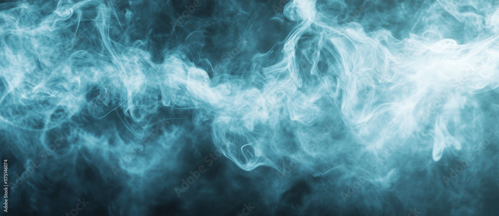 Abstract blue background with blurred waves and smoke Abstract blue background with blurred waves and smoke