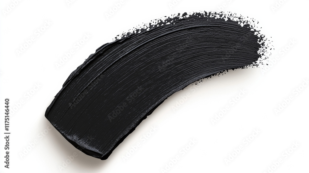 Black abstract brush stroke on white background Black abstract brush stroke on white background