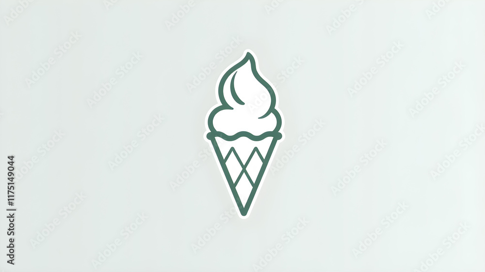 Ice cream: bright creamy cones, Generative AI Ice cream: bright creamy cones, Generative AI