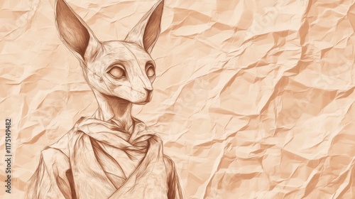 Cute close-up portrait of a white rabbit, a domestic pet animal design