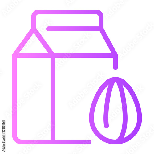 almond milk gradient icon