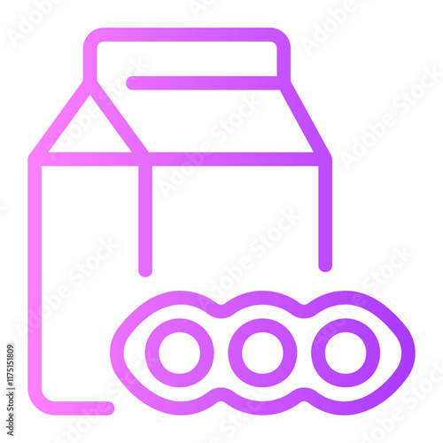 soy milk gradient icon