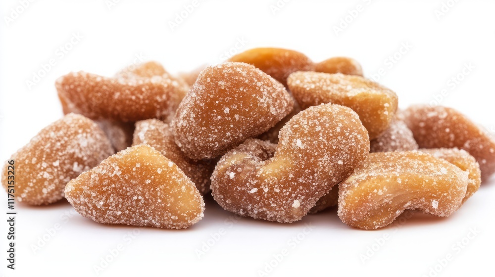 Salted cashew nuts isolated on white background Salted cashew nuts isolated on white background
