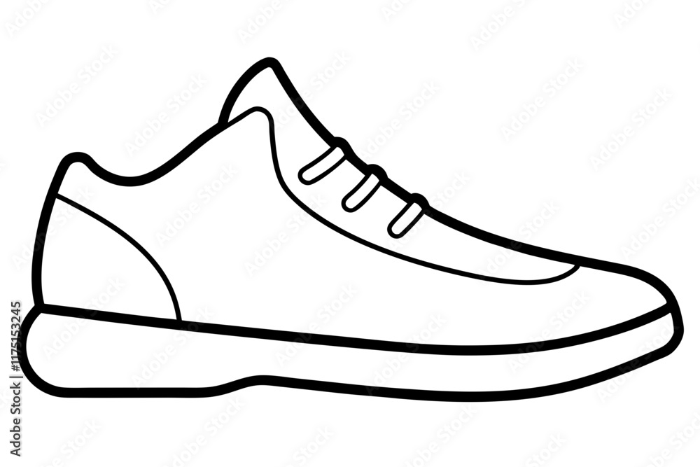 Basketball Shoes Side Profile Silhouette Icon on White Background - Sports Footwear Design Basketball Shoes Side Profile Silhouette Icon on White Background - Sports Footwear Design