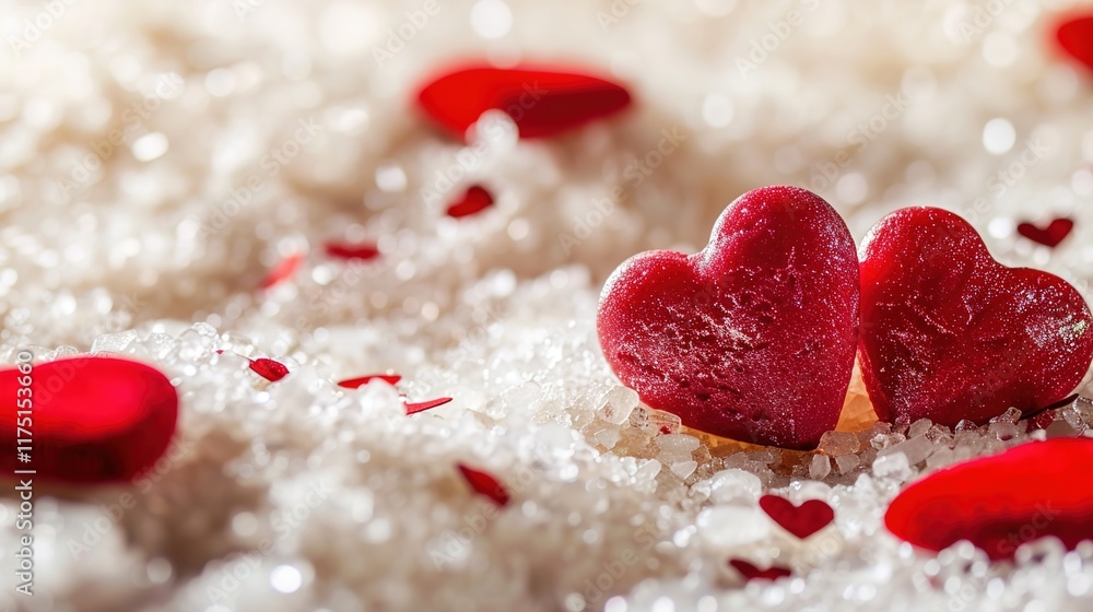 Obraz premium Unveiling the Glamour of Valentine's Day Skincare Background