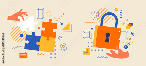 Modern creative concept solution and security