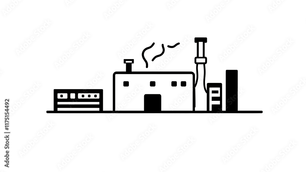 Industry logo icon on white background, Generative AI Industry logo icon on white background, Generative AI
