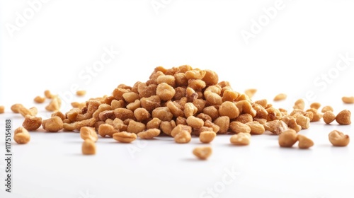 Salted cashew nuts isolated on white background