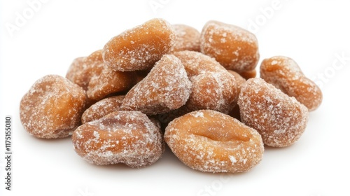 Salted cashew nuts isolated on white background