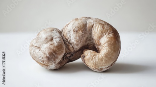 Salted cashew nuts isolated on white background