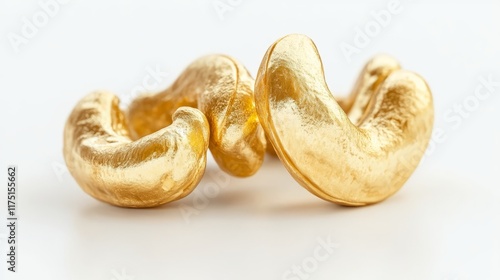 Salted cashew nuts isolated on white background