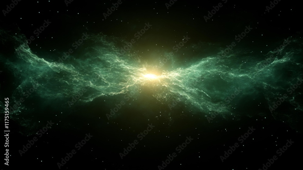 Fototapeta premium Energy Burst Effect on Black Background. Generative AI